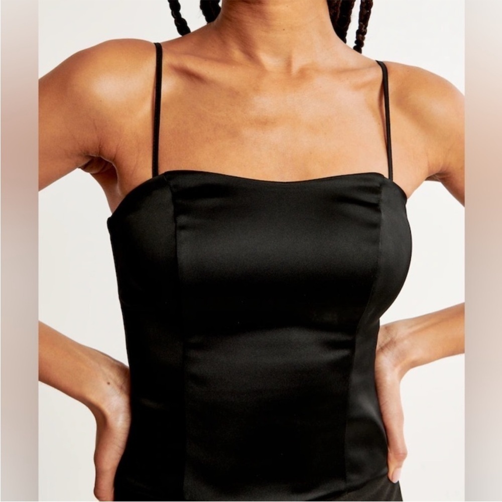 Abercrombie Black Satin Corset Top